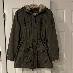 Marc New York Khaki Utility Jacket with Hood